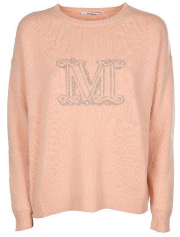 women-s-max-mara-max-mara-classic-m-logo-round-neck-cashmere-sweater-in-mauve-pink-13660299600-011