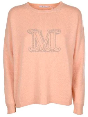 (W) Jersey Clásico de Cashmere ''S Max Mara Logo M Cuello Redondo en Rosa Malva. 13660299600-011 Order (W) Jersey Clásico de Cashmere ''S Max Mara Logo M Cuello Redondo en Rosa Malva. 13660299600-011