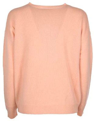 (W) Jersey Clásico de Cashmere ''S Max Mara Logo M Cuello Redondo en Rosa Malva. 13660299600-011 Lookbook (W) Jersey Clásico de Cashmere ''S Max Mara Logo M Cuello Redondo en Rosa Malva. 13660299600-011