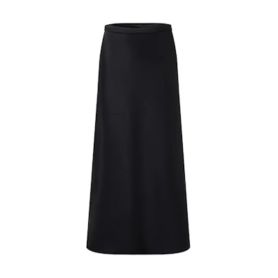 (Women) 'S Max Mara MaxMara Clavier Black Flared Slim Fit Casual Long Skirt for Women. 1177102106001-CLAVIER