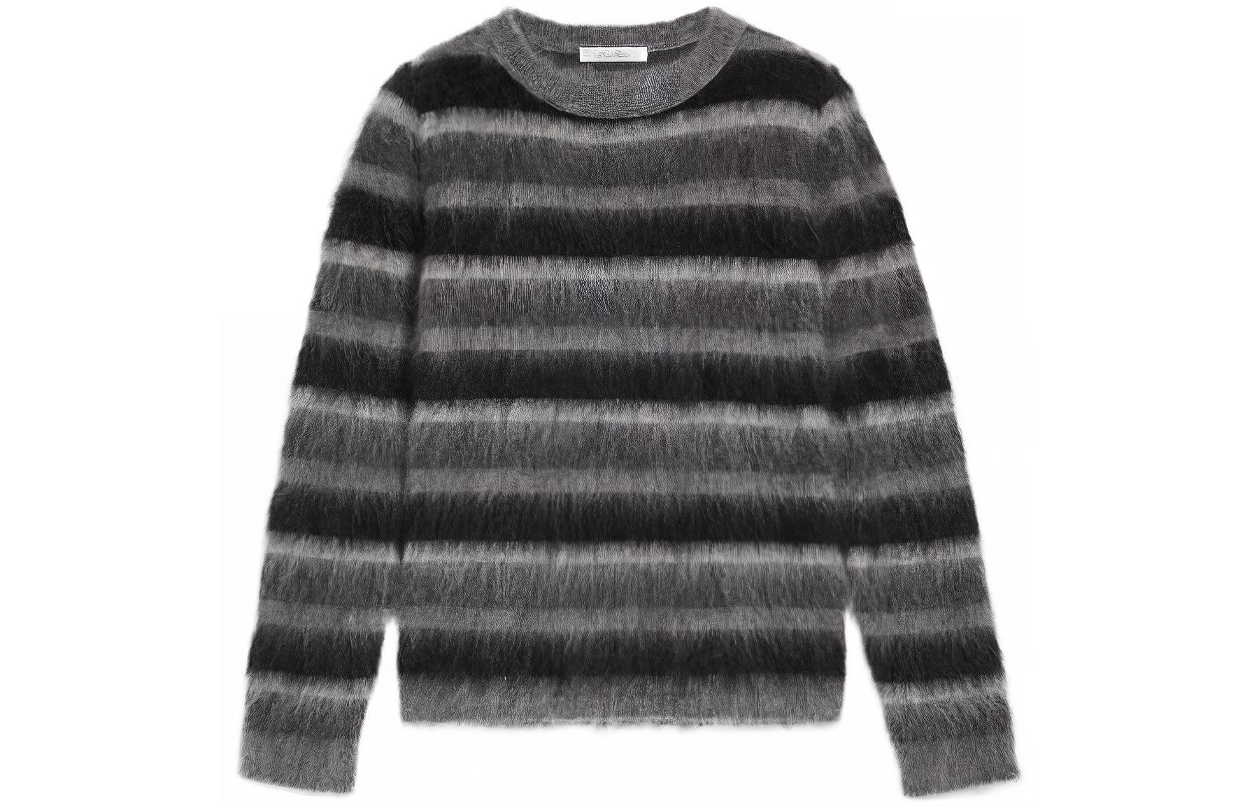 (Women) 'S Max Mara MaxMara Colonia Striped Crewneck Long-Sleeve Sweater Women’s Grey 1366092306009-COLONIA