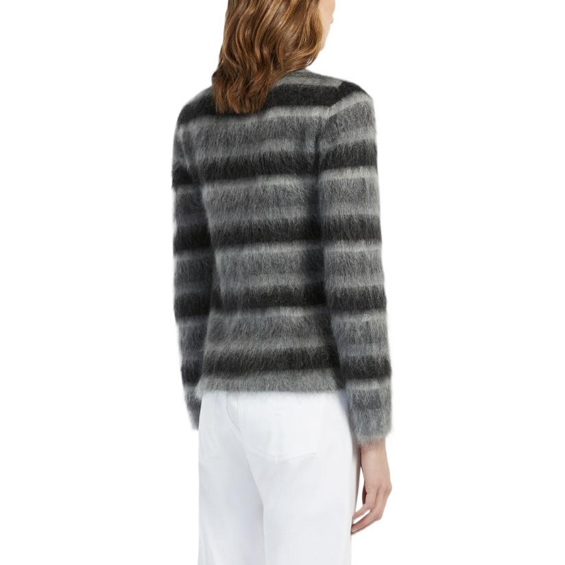 Shop (W) ''S Max Mara Colonia Baju Jalur Lengan Panjang Leher Bulat Wanita Kelabu 1366092306009-COLONIA