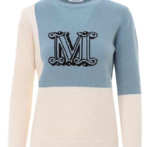 Sizing (W) ''S Max Mara MaxMara 拼色羊絨毛衣 米色 13610311600-012