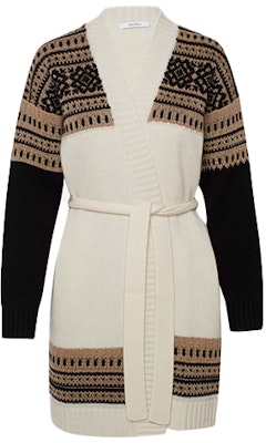 (Women) 'S Max Mara MaxMara Colorblock Knit Sweater with Belt Cream Yellow 13410111600-009 Buy (Women) 'S Max Mara MaxMara Colorblock Knit Sweater with Belt Cream Yellow 13410111600-009