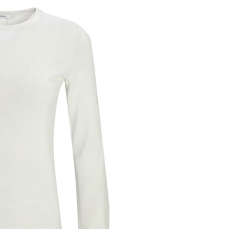 Purchase (W) ''S マックスマーラ MaxMara クルーネック ロングスリーブ Tシャツ オフホワイト 13661109600001-ARABBA