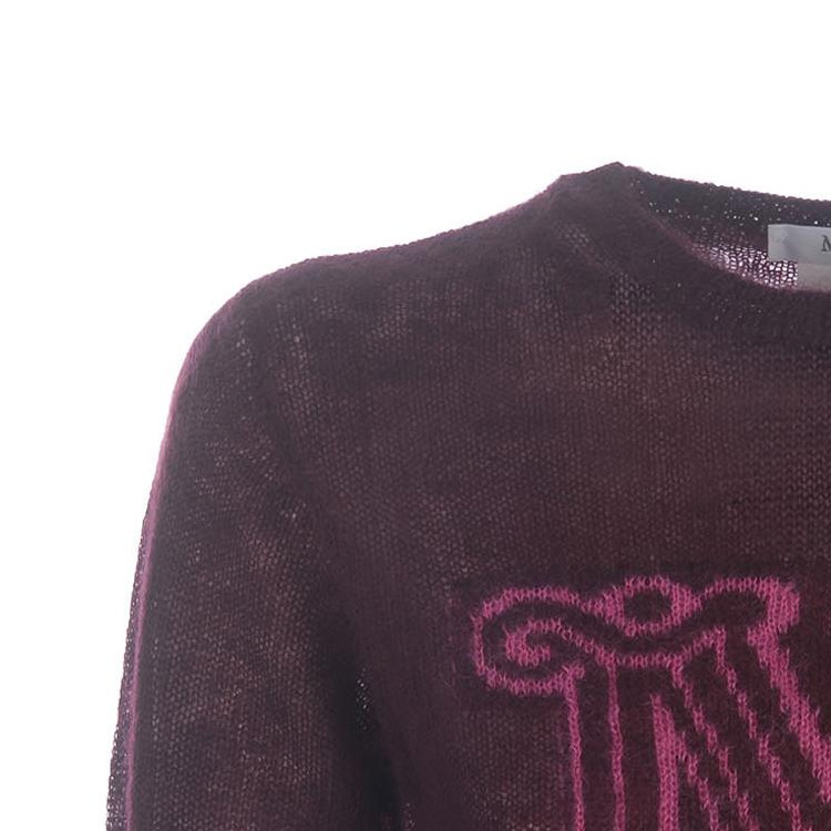 Lookbook (W) ''에스 맥스마라 맥스마라 여성 크루넥 루즈핏 스웨터 퍼플 레드'' CHANTAL-021