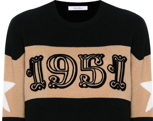 (Women) 'S Max Mara MaxMara Dirce Striped Knit Loose Fit Crewneck Sweater Women’s Black Long Sleeve 2421366121650-DIRCE Sizing (Women) 'S Max Mara MaxMara Dirce Striped Knit Loose Fit Crewneck Sweater Women’s Black Long Sleeve 2421366121650-DIRCE