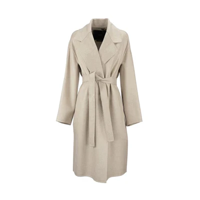 (Women) 'S Max Mara MaxMara Doppia Beige Cashmere Mid-Length Coat 1016100506001-DOPPIA