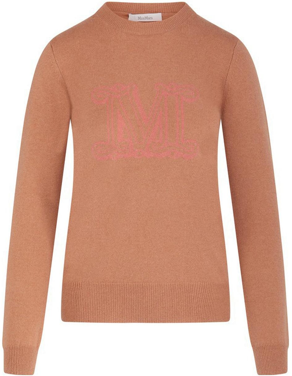 women-s-max-mara-max-mara-embroidered-m-logo-crewneck-sweater-antique-pink-13661029600004