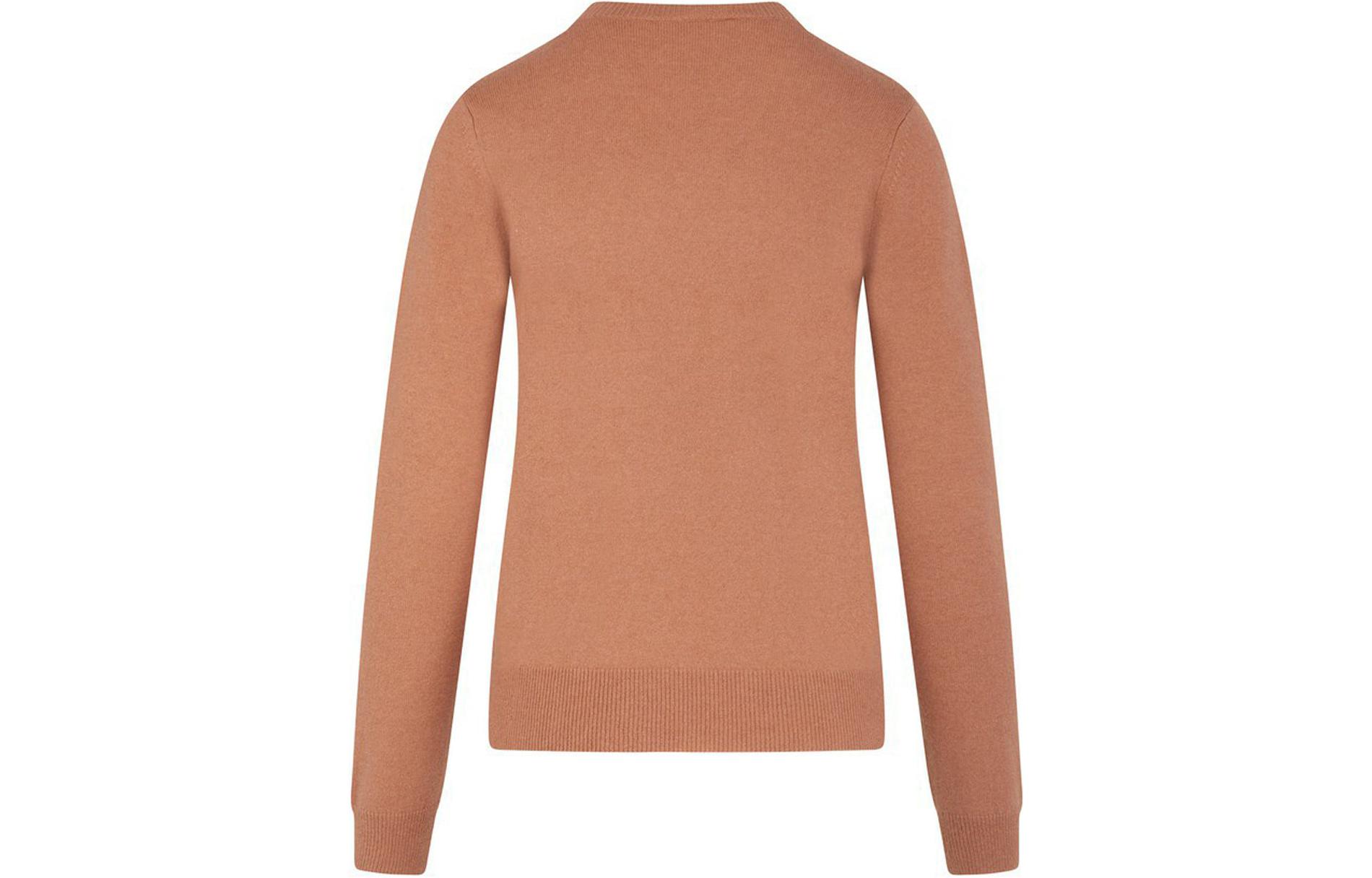 Lookbook (W) 막스마라 자수 M 로고 크루넥 스웨터 앤틱 핑크 13661029600004