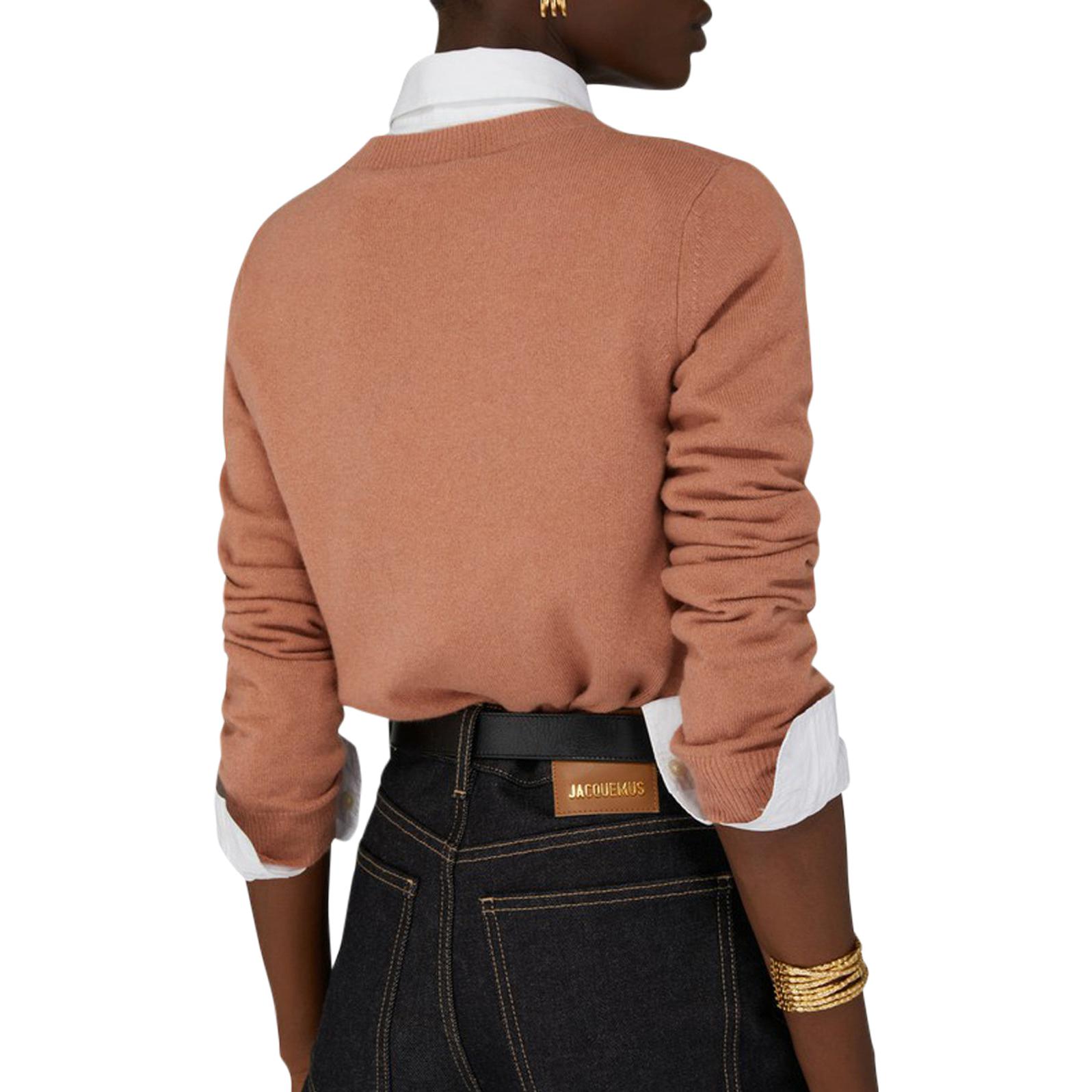 Purchase (W) 막스마라 자수 M 로고 크루넥 스웨터 앤틱 핑크 13661029600004