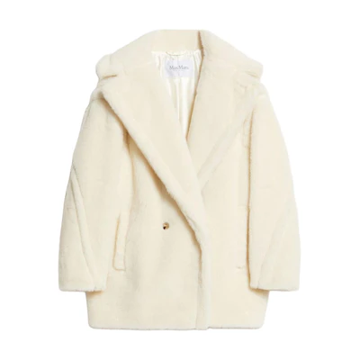 (Women) 'S Max Mara MaxMara Espero White Solid Single-Breasted Wool Coat. 1081044106001-ESPERO