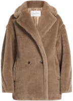 (Women) 'S Max Mara MaxMara Espero Short Teddy Bear Icon Alpaca Wool Coat for Women - Brown. 1081044106025-ESPERO (Women) 'S Max Mara MaxMara Espero Short Teddy Bear Icon Alpaca Wool Coat for Women - Brown. 1081044106025-ESPERO
