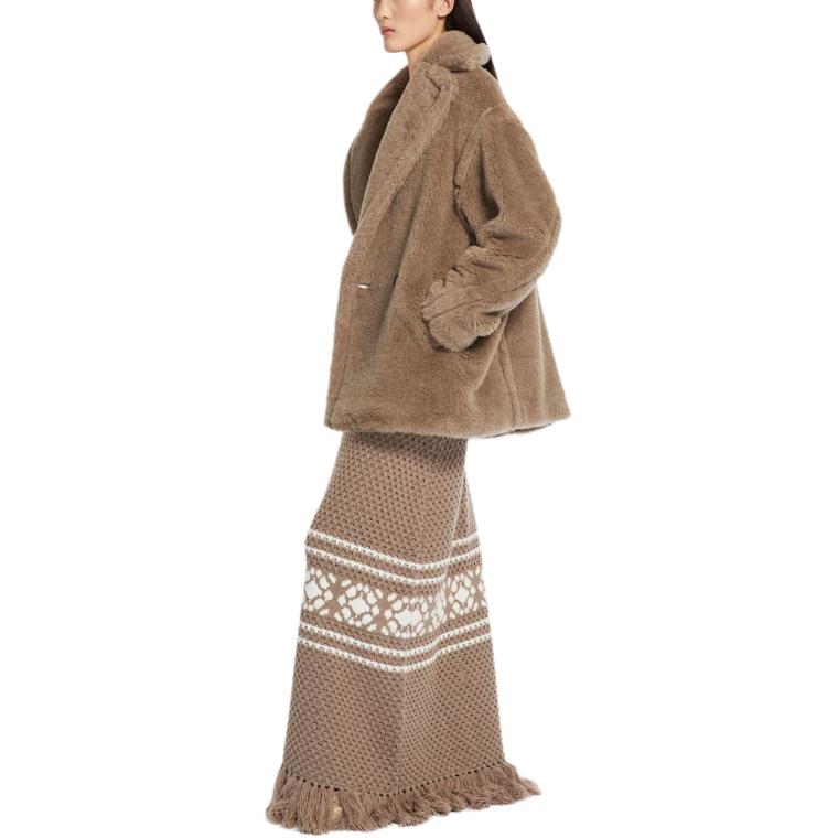 Lookbook (W) ''S Max Mara 女士棕色短款羊驼毛泰迪熊大衣''. 1081044106025-ESPERO