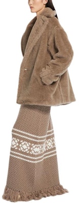 (W) ''S Max Mara 女士棕色短款羊驼毛泰迪熊大衣''. 1081044106025-ESPERO Lookbook (W) ''S Max Mara 女士棕色短款羊驼毛泰迪熊大衣''. 1081044106025-ESPERO