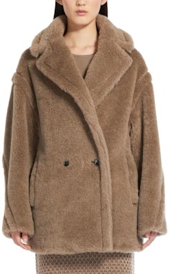 (W) ''S Max Mara 女士棕色短款羊驼毛泰迪熊大衣''. 1081044106025-ESPERO Shop (W) ''S Max Mara 女士棕色短款羊驼毛泰迪熊大衣''. 1081044106025-ESPERO