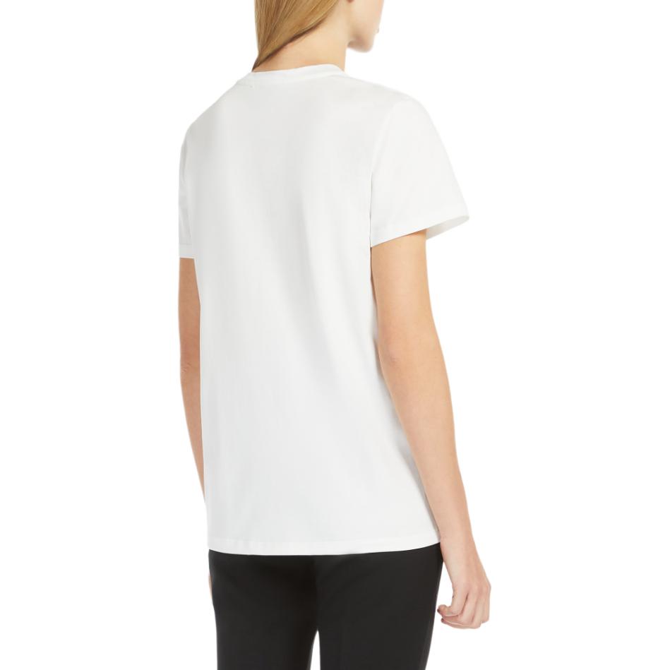 Purchase (Women) 'S Max Mara MaxMara Farad Embroidered Jersey Crewneck Short Sleeve T-Shirt White for Women 1946034206004-FARAD