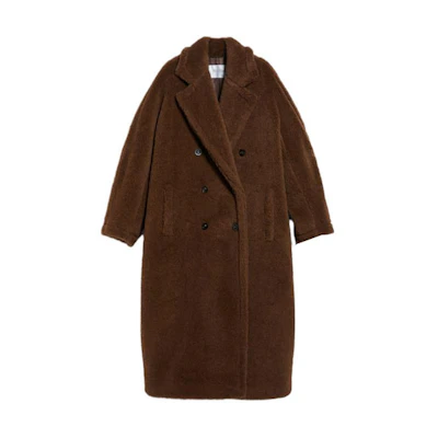 (Women) 'S Max Mara MaxMara Faust Double-Breasted Casual Coat in Dark Brown. 1016203606003-FAUST