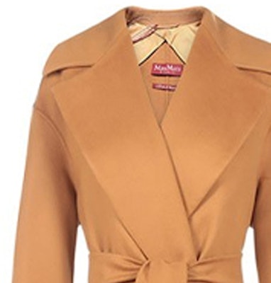 (W) ''S Max Mara MaxMara Fazio 棕色羊毛腰帶大衣. 60110117043-FAZIO Shop (W) ''S Max Mara MaxMara Fazio 棕色羊毛腰帶大衣. 60110117043-FAZIO