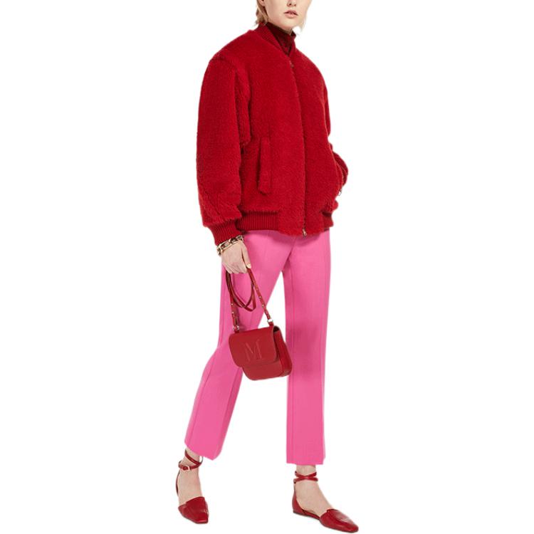 (Women) 'S Max Mara MaxMara Felice Alpaca Blend Red Short Bomber Jacket for Women. 1081042106012-FELICE 圖 3