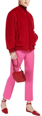 (W) ''S Max Mara MaxMara Felice 羊駝毛混紡紅色短版飛行夾克 女款. 1081042106012-FELICE Lookbook (W) ''S Max Mara MaxMara Felice 羊駝毛混紡紅色短版飛行夾克 女款. 1081042106012-FELICE