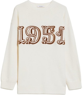 (Women) 'S Max Mara MaxMara Fido Series White Letter Print Crewneck Sweatshirt. 1366244206040-FIDO Order (Women) 'S Max Mara MaxMara Fido Series White Letter Print Crewneck Sweatshirt. 1366244206040-FIDO