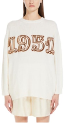 (Women) 'S Max Mara MaxMara Fido Series White Letter Print Crewneck Sweatshirt. 1366244206040-FIDO Shop (Women) 'S Max Mara MaxMara Fido Series White Letter Print Crewneck Sweatshirt. 1366244206040-FIDO