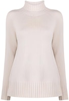 (Women) 'S Max Mara MaxMara Fitted Turtleneck Wool Sweater in Off-White Color. 93661613600-MANTOVA001 (Women) 'S Max Mara MaxMara Fitted Turtleneck Wool Sweater in Off-White Color. 93661613600-MANTOVA001