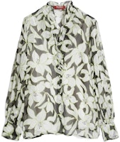 (Women) 'S Max Mara MaxMara Floral Print Long Sleeve Shirt Green 6261023706 (Women) 'S Max Mara MaxMara Floral Print Long Sleeve Shirt Green 6261023706