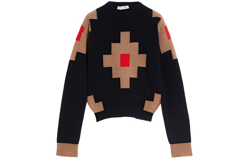 (Women) 'S Max Mara MaxMara FW22  Black Mohair Wool Sweater Jacquard Knit. 1366182606