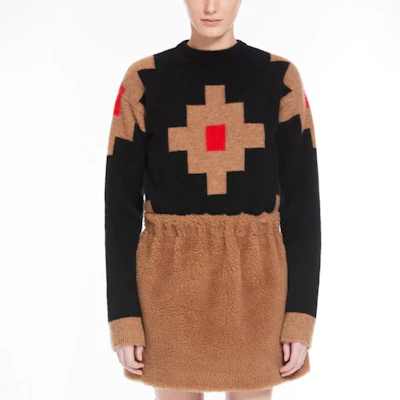 (W) ''Max Mara FW22 Sweater Hitam Mohair Wool Knit Jacquard''. 1366182606 Shop (W) ''Max Mara FW22 Sweater Hitam Mohair Wool Knit Jacquard''. 1366182606