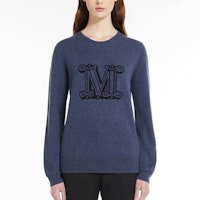 (W) ''Max Mara FW22 Baju Sejuk Biru Navy Cashmere Crewneck Logo Knit'' 1366102906003-BIMBA Shop (W) ''Max Mara FW22 Baju Sejuk Biru Navy Cashmere Crewneck Logo Knit'' 1366102906003-BIMBA