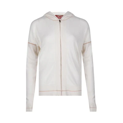 (Women) 'S Max Mara MaxMara FW22 Solid Beige Hooded Knit Sweater Casualwear. 63460529600-001