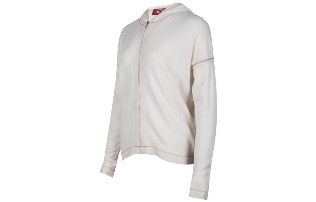 Shop (Women) 'S Max Mara MaxMara FW22  Solid Beige Hooded Knit Sweater Casualwear. 63460529600-001