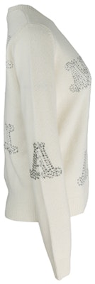 (W) ''Suéter de punto blanco Max Mara FW22 con logo de strass y mangas largas. 13660429001 Shop (W) ''Suéter de punto blanco Max Mara FW22 con logo de strass y mangas largas. 13660429001