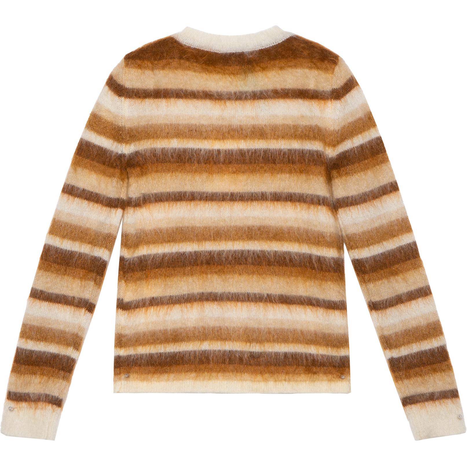 Lookbook (W) ''斯麦克斯玛拉 MaxMara 2022秋冬条纹羊毛马海毛毛衣 女士棕色套头衫'' 1366092306010-colonia