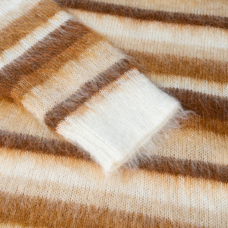 Details for (W) ''斯麦克斯玛拉 MaxMara 2022秋冬条纹羊毛马海毛毛衣 女士棕色套头衫'' 1366092306010-colonia