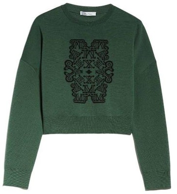 (Women) 'S Max Mara MaxMara FW23 Oversized Graphic Print Crewneck Sweatshirt Green. 2313661239670013 Buy (Women) 'S Max Mara MaxMara FW23 Oversized Graphic Print Crewneck Sweatshirt Green. 2313661239670013