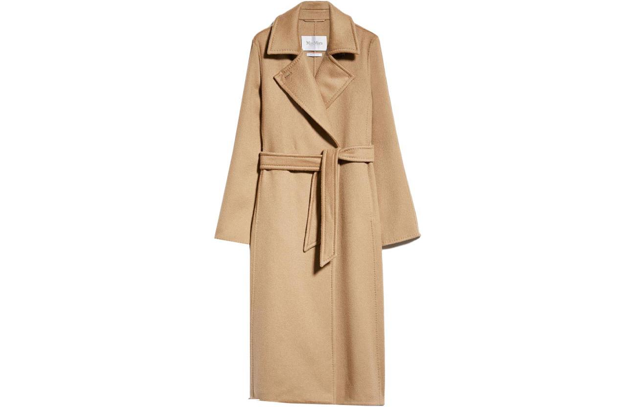 (Women) 'S Max Mara MaxMara FW23 Manuela  Camel Double-Faced Wool Coat with Belt. 1016063906068-MANUELA1