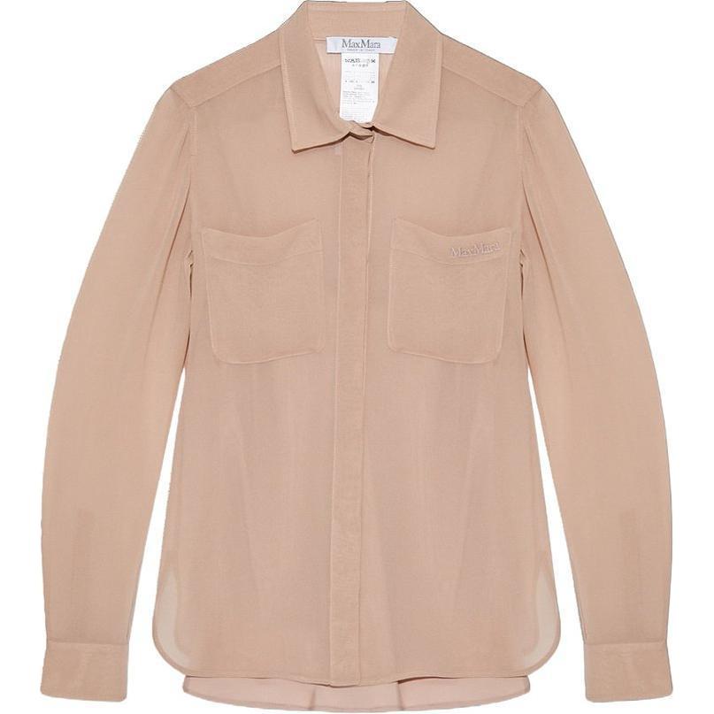 Order (W) ''Max Mara FW24 Baju Longgar Lengan Panjang Warna Pink Crew Neck untuk Wanita'' 1266014106-020