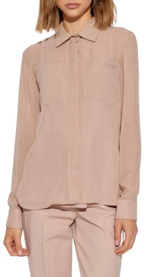 (W) ''Max Mara FW24 Baju Longgar Lengan Panjang Warna Pink Crew Neck untuk Wanita'' 1266014106-020 Shop (W) ''Max Mara FW24 Baju Longgar Lengan Panjang Warna Pink Crew Neck untuk Wanita'' 1266014106-020