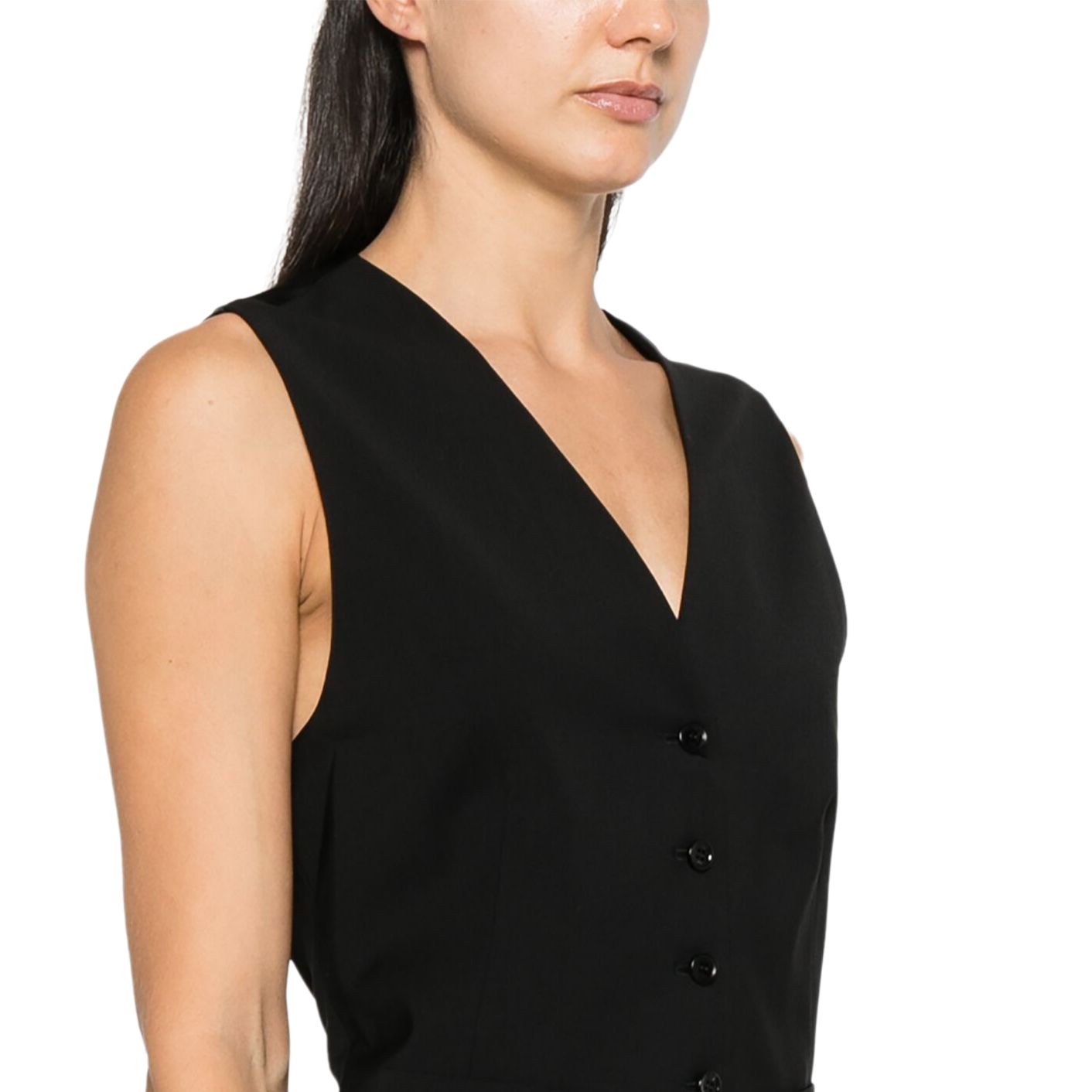 Details for (Women) 'S Max Mara MaxMara FW24  Sleeveless V-Neck Waistcoat Black 2421156011600-004