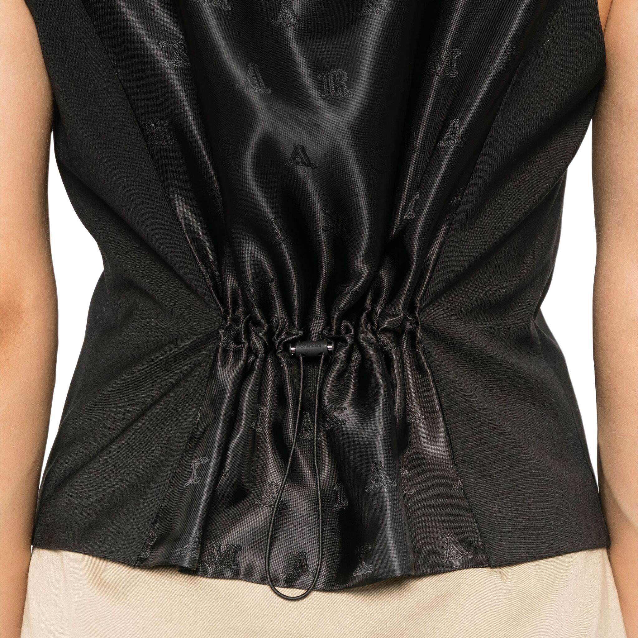 Sizing (Women) 'S Max Mara MaxMara FW24  Sleeveless V-Neck Waistcoat Black 2421156011600-004