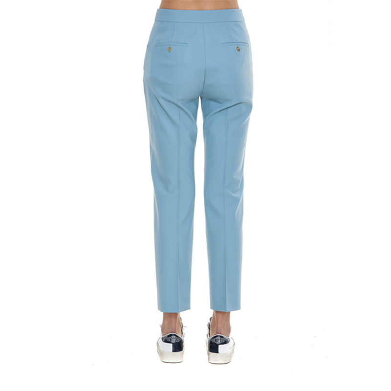 Purchase (Women) 'S Max Mara MaxMara Gemona  Light Blue Wool Blend Casual Suit Pants. 1131132106003-GEMONA