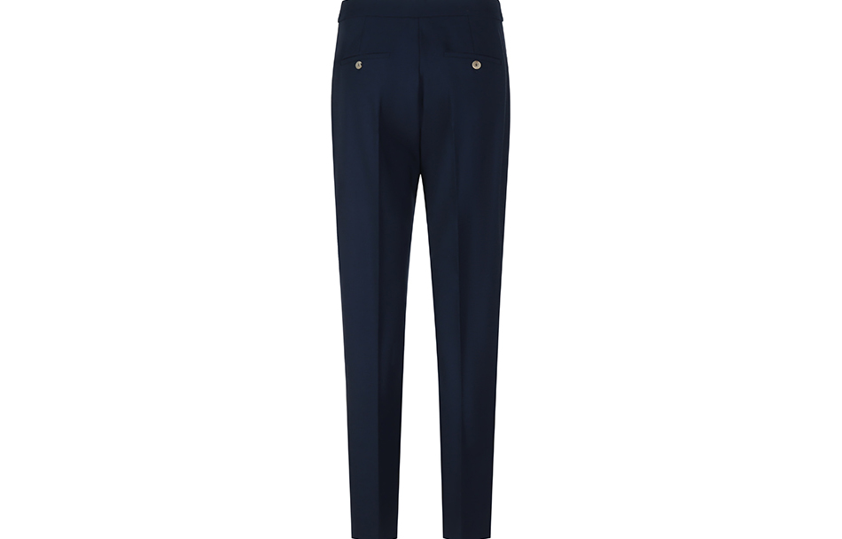 Lookbook (W) Pantalones Casual ''S Max Mara Gemona de Mezcla de Lana en Azul Oscuro. 1131132106004-GEMONA