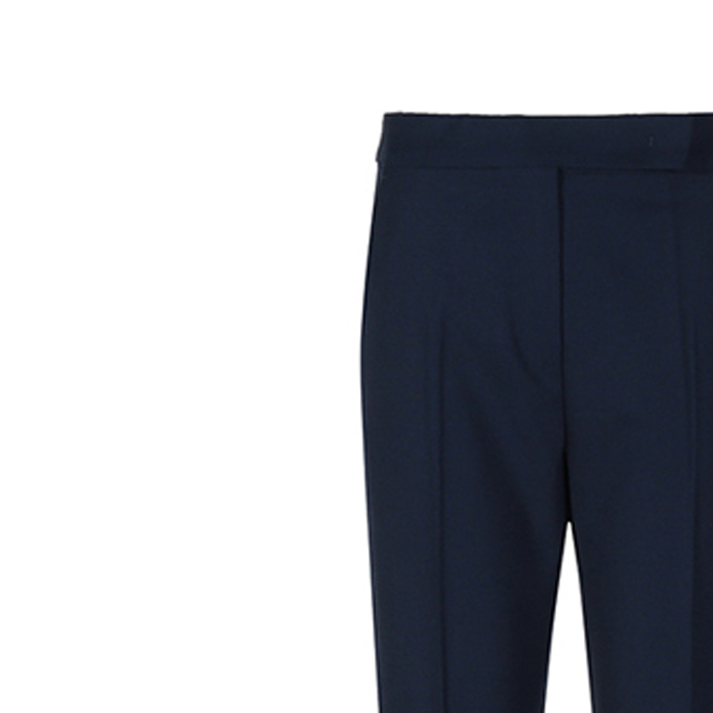 Shop (W) Pantalones Casual ''S Max Mara Gemona de Mezcla de Lana en Azul Oscuro. 1131132106004-GEMONA