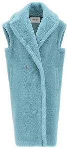 (W) ''S マックスマーラ ゲッタタシリーズ ロングファーカラーベスト スモークブルー 1271011106007-GETTATA Order (W) ''S マックスマーラ ゲッタタシリーズ ロングファーカラーベスト スモークブルー 1271011106007-GETTATA