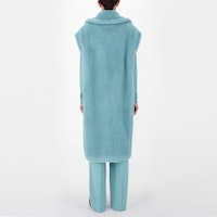 (W) ''S マックスマーラ ゲッタタシリーズ ロングファーカラーベスト スモークブルー 1271011106007-GETTATA Shop (W) ''S マックスマーラ ゲッタタシリーズ ロングファーカラーベスト スモークブルー 1271011106007-GETTATA