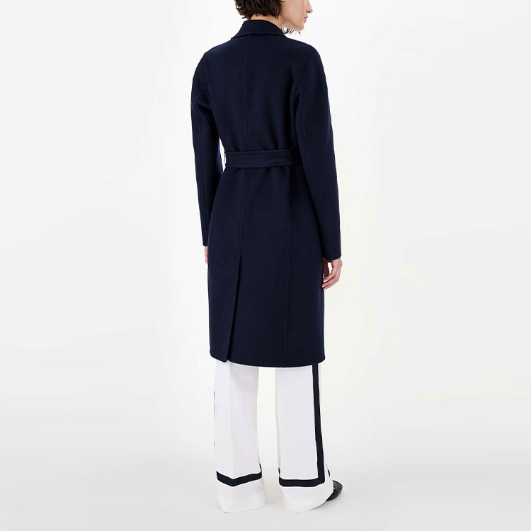 (Women) 'S Max Mara MaxMara GOLOSO Double-Sided Hand-Stitched Cashmere Coat Navy Blue 1011071106008-GOLOSO 圖 4