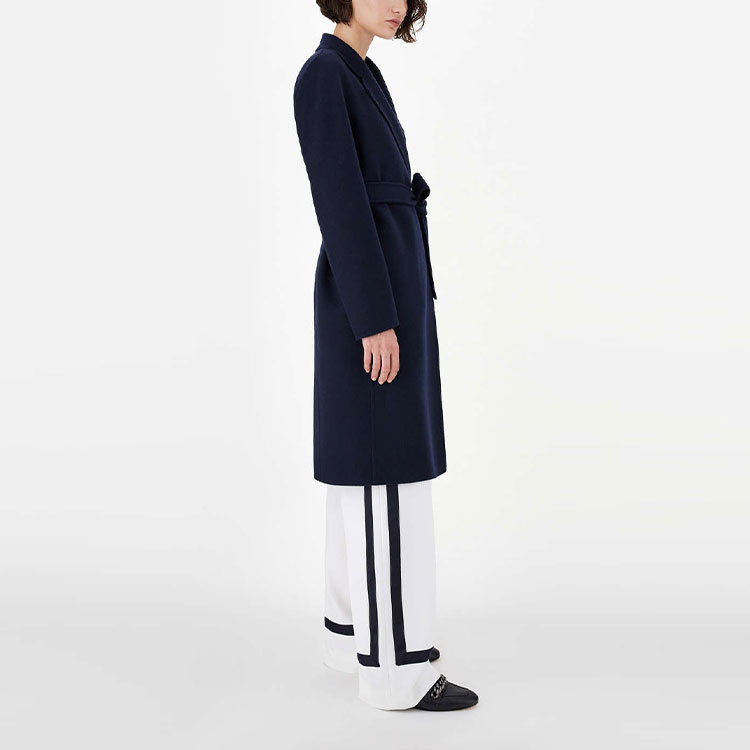 (Women) 'S Max Mara MaxMara GOLOSO Double-Sided Hand-Stitched Cashmere Coat Navy Blue 1011071106008-GOLOSO 圖 5